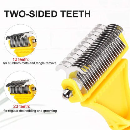 Pets Two-Sided Shedding Grooming Brush