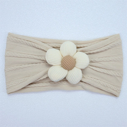 Baby Soft Elastic  Flower Nylon Hairband