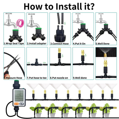 Garden Misting Cooling System Watering Nozzle