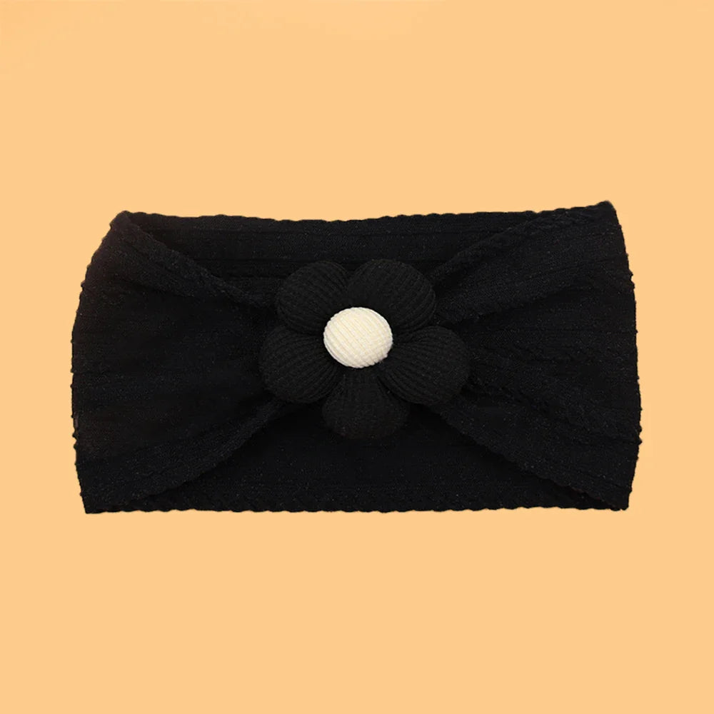 Baby Soft Elastic  Flower Nylon Hairband
