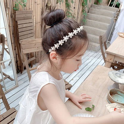 Kids Non-Slip Hair Pearl Flower Hairbands