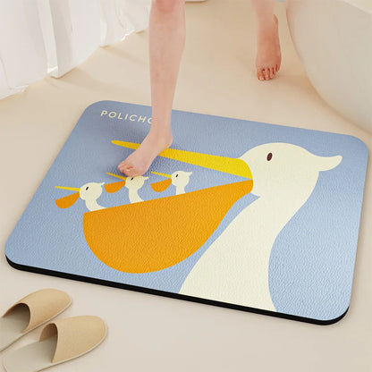 Quick Dry Bathroom Absorbent Anti Slip Floor Mat