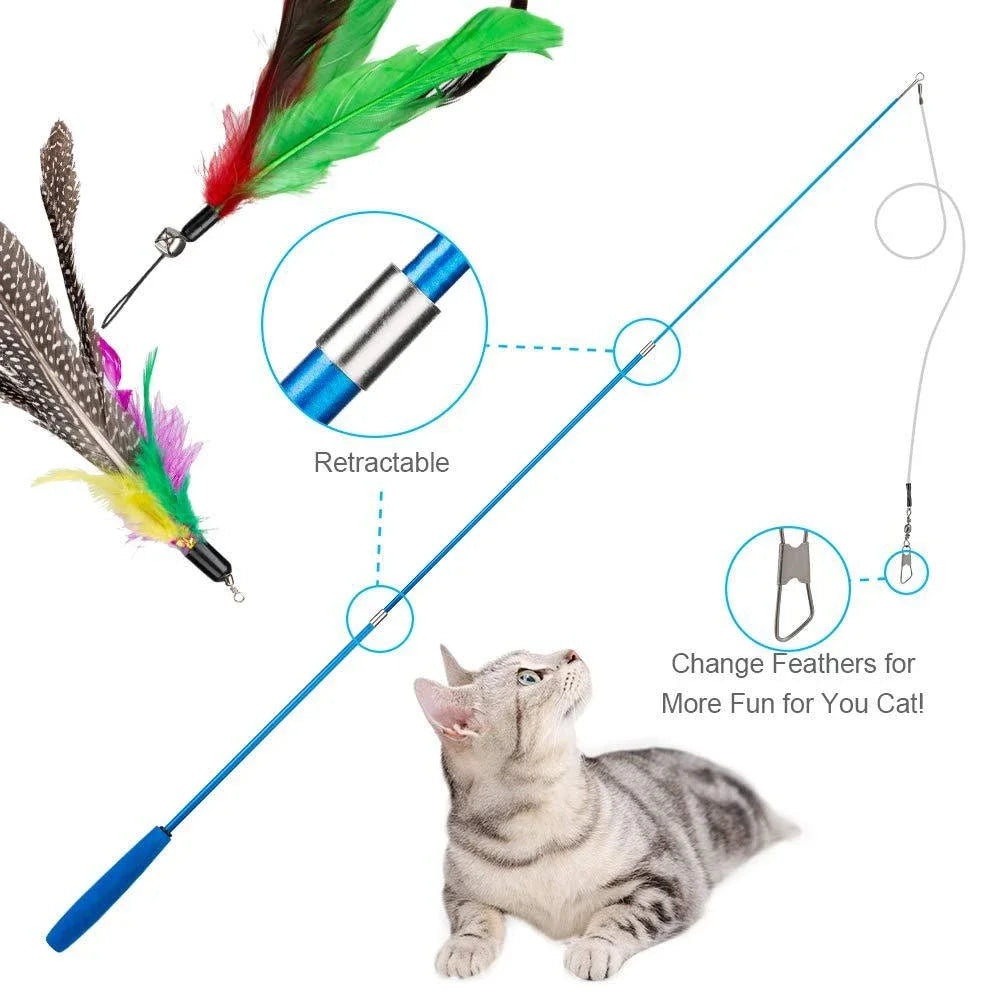 Cat Replacement Feather Toy Set