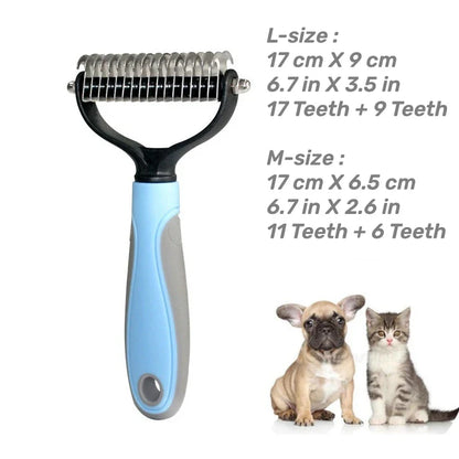 Pets Two-Sided Shedding Grooming Brush