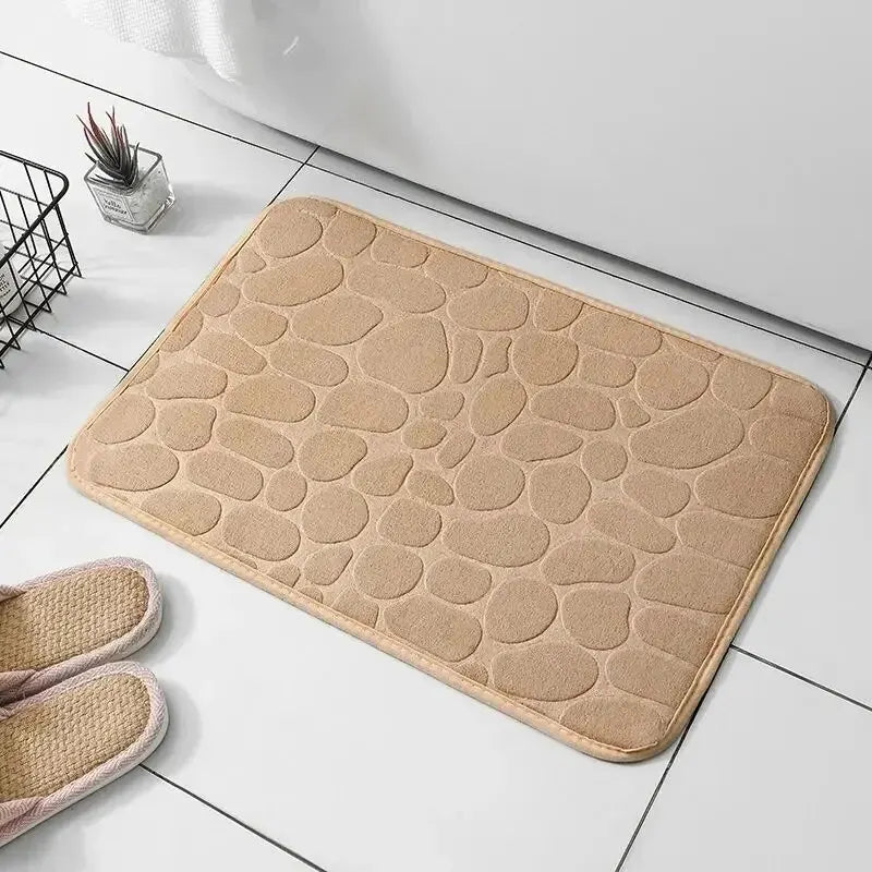Bathroom Living Room Embossed Fiber Carpet