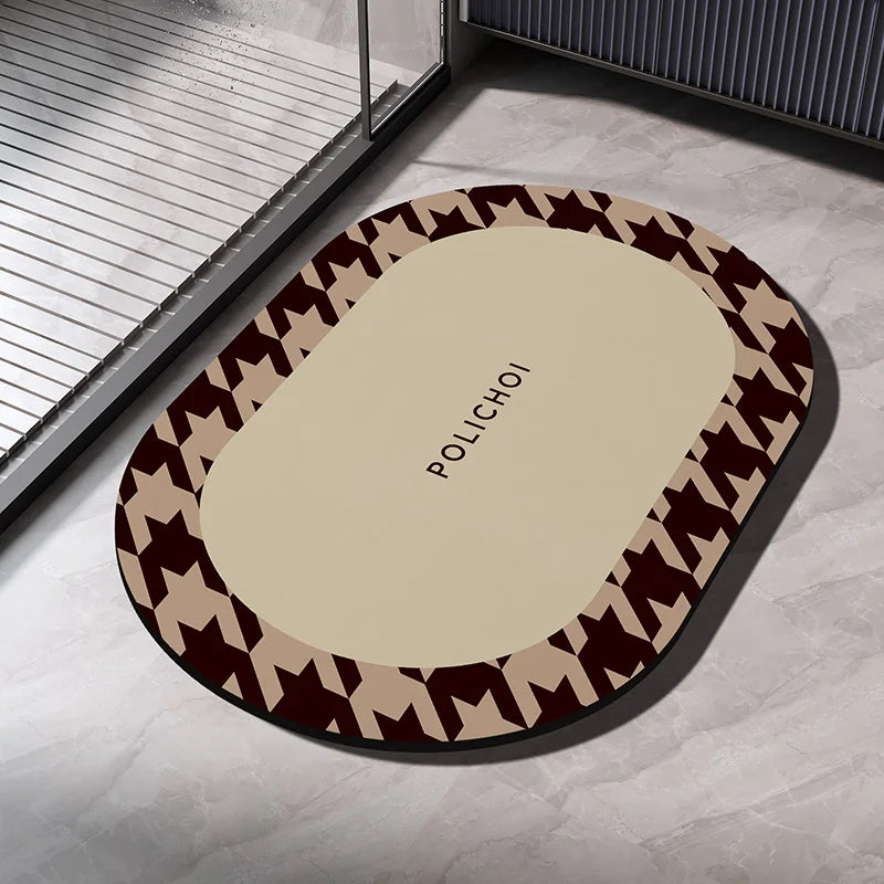 Quick Dry Bathroom Absorbent Anti Slip Floor Mat