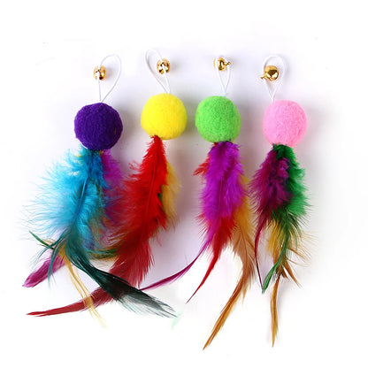 Cat Feather Replacement Head Funny Stick Toy