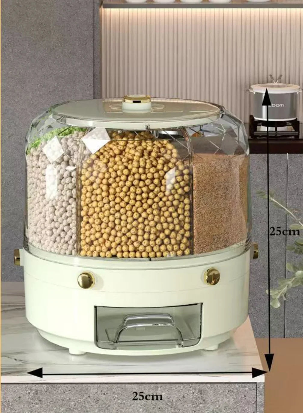 Kitchen 360 Degree Rotating Storage Box