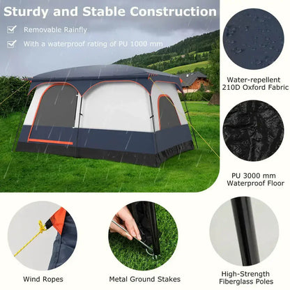 Family Cabin Person Camping Tent