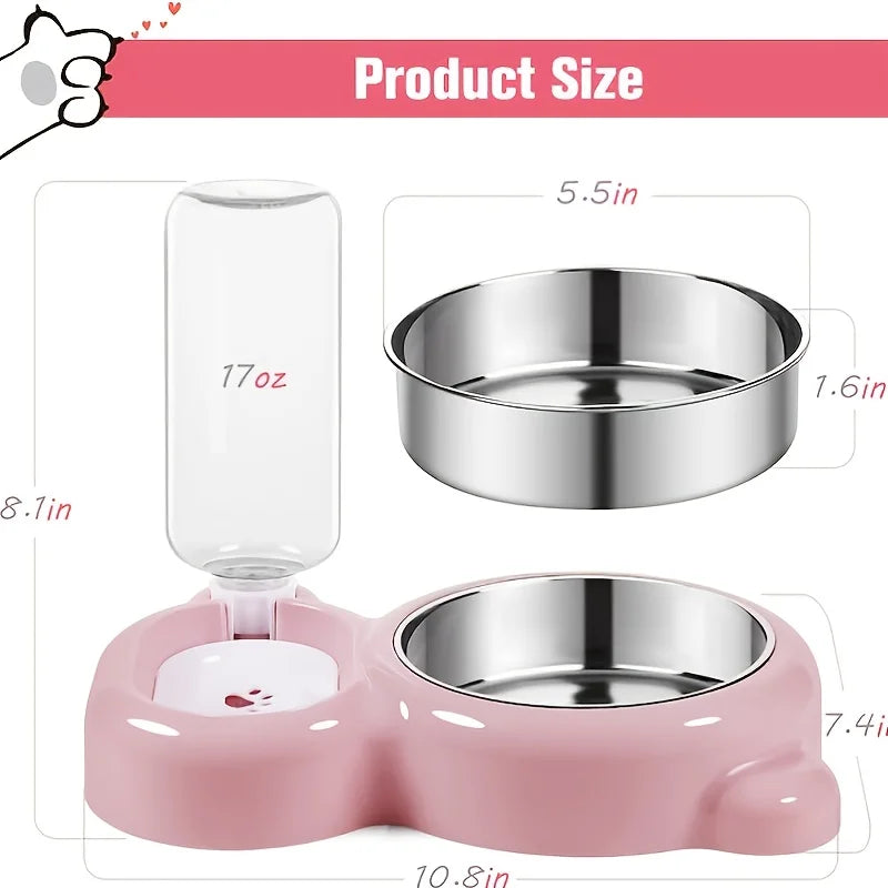 Pet Automatic Water Dispenser Bowl Set