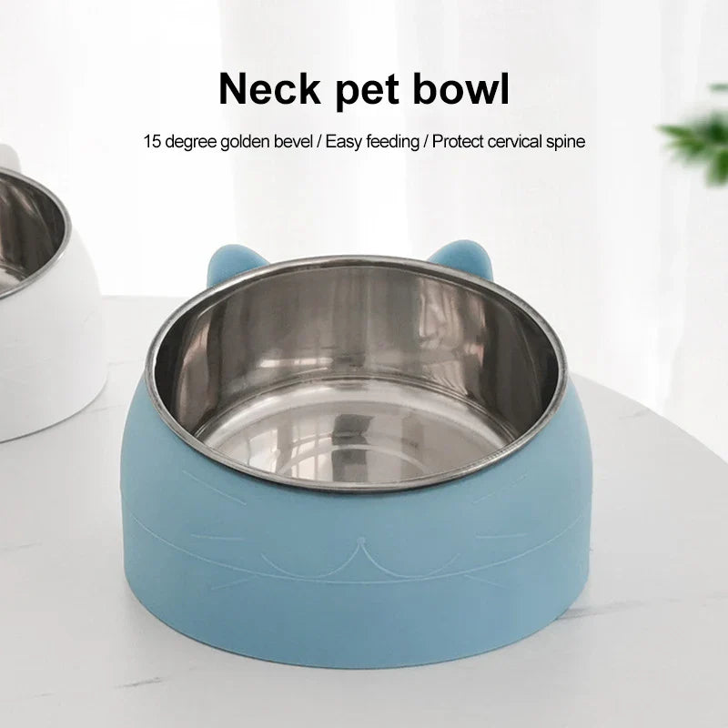 Cat Lovely Creative Inclined Food Feeding Bowl