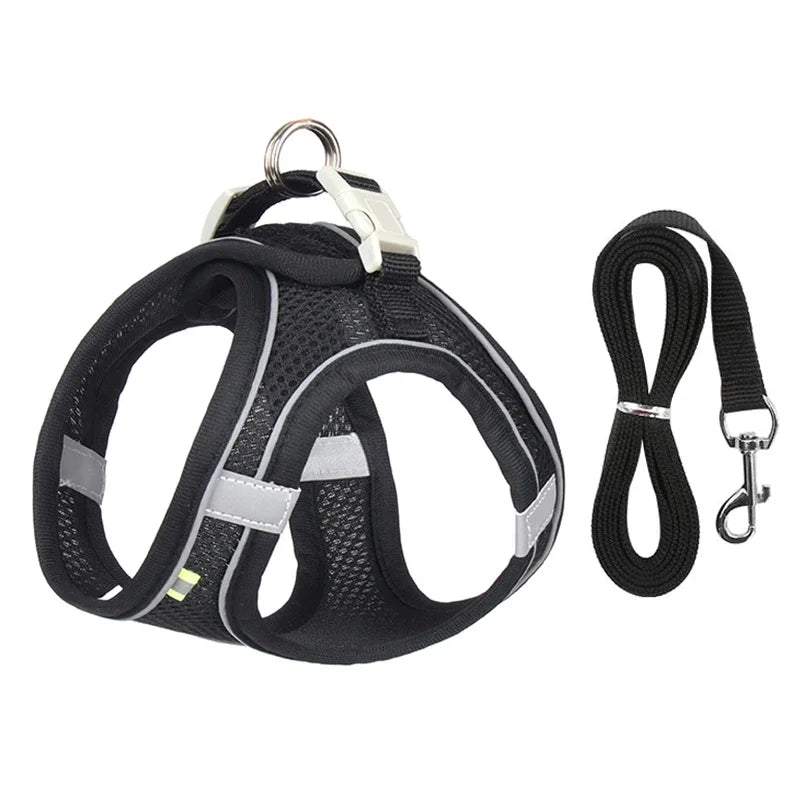 Dog Adjustable Harness Vest Set