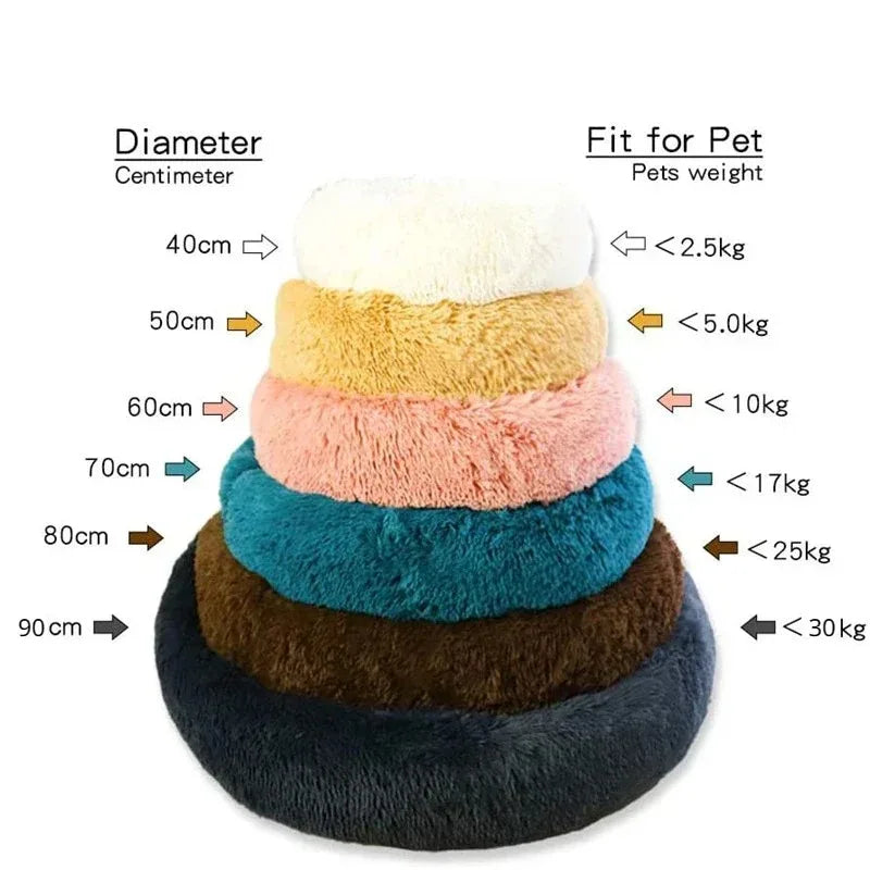 Dog Washable Winter Warm Round Bed