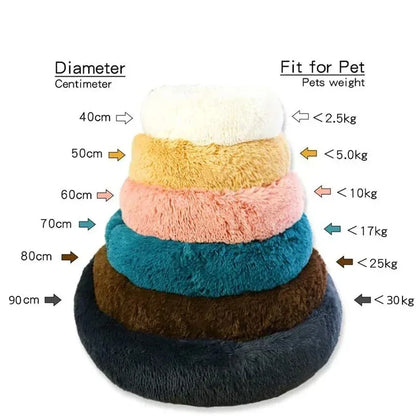 Dog Washable Winter Warm Round Bed