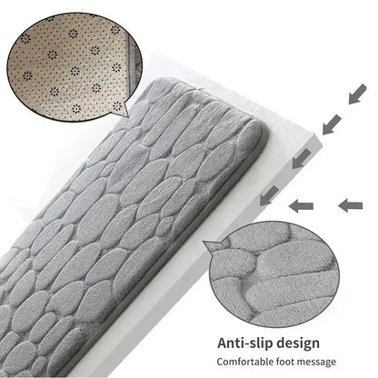 Bathroom Living Room Embossed Fiber Carpet
