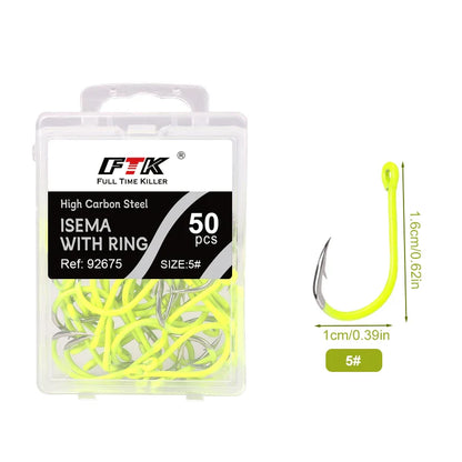 Sharp High-carbon Steel Fishhooks Barbed