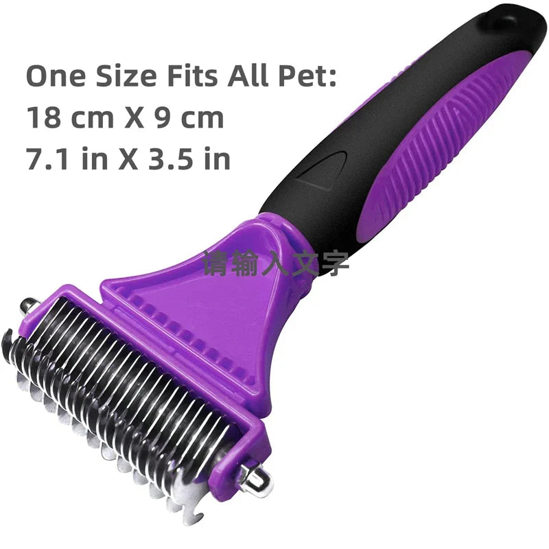 Pets Two-Sided Shedding Grooming Brush
