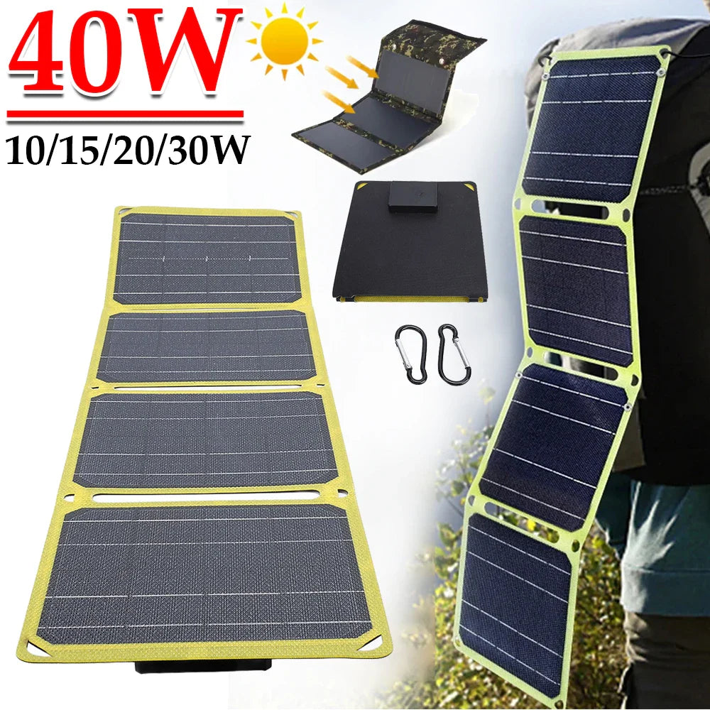 Camping Hiking Solar Charging USB Battery
