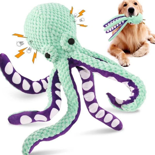 Dog Plush Octopus Interactive Sound Toy