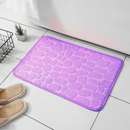 Bathroom Living Room Embossed Fiber Carpet