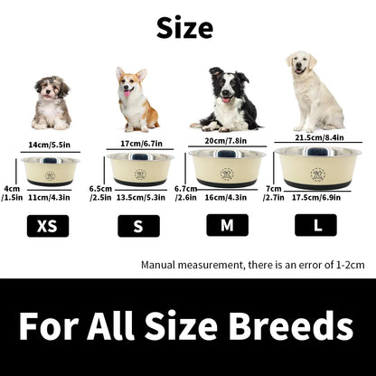 Dog Non-slip Stainless Steel  Food Bowl