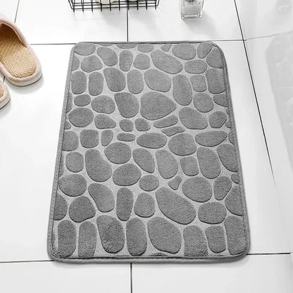 Bathroom Living Room Embossed Fiber Carpet
