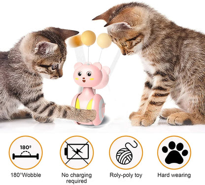 Cat Interactive Feather Rolling Toy