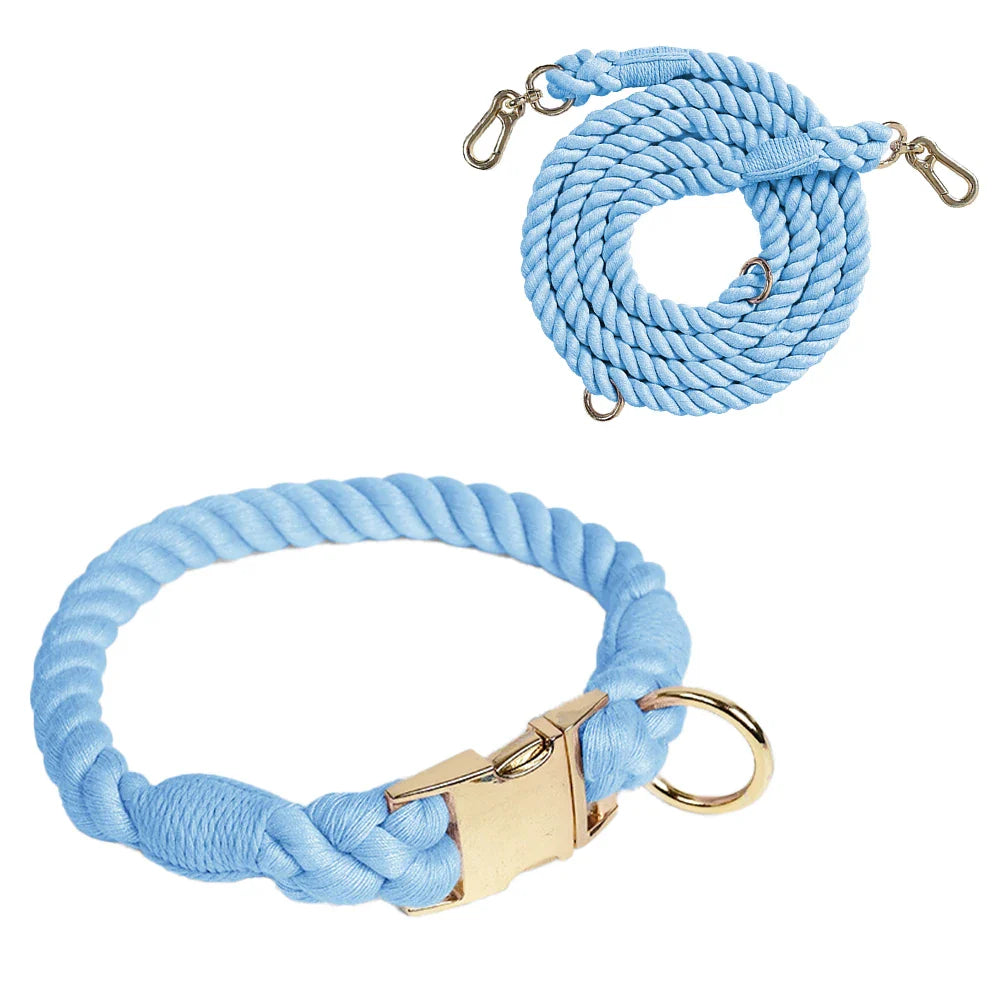 Pet Macaron Collar & Leash Set