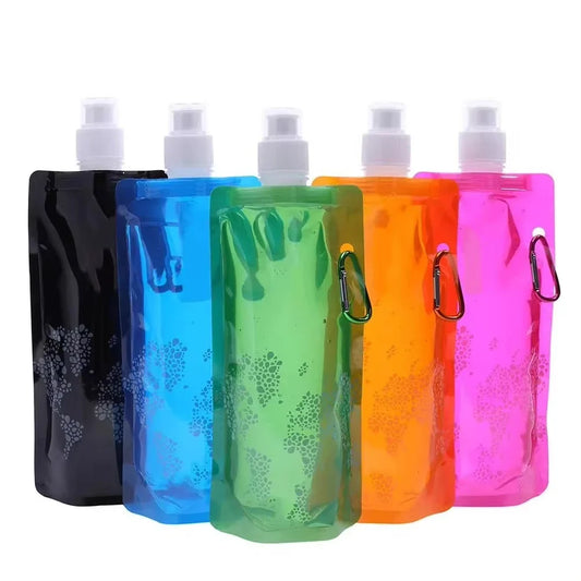 500ML Portable Silicone Folding Water Bottle