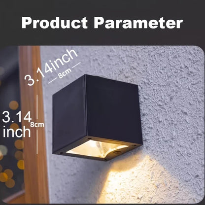 RGB LED Outdoor Waterproof Solar Wall Light