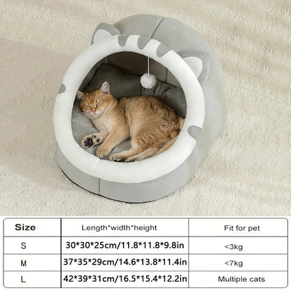 Cat Kitten Cave Cushion Warm Sleeping House