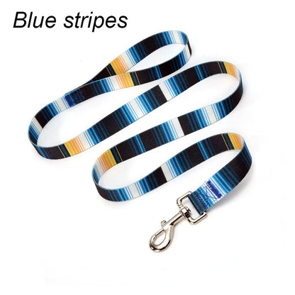 Pet Style Striped Forest Pattern Collar Leash