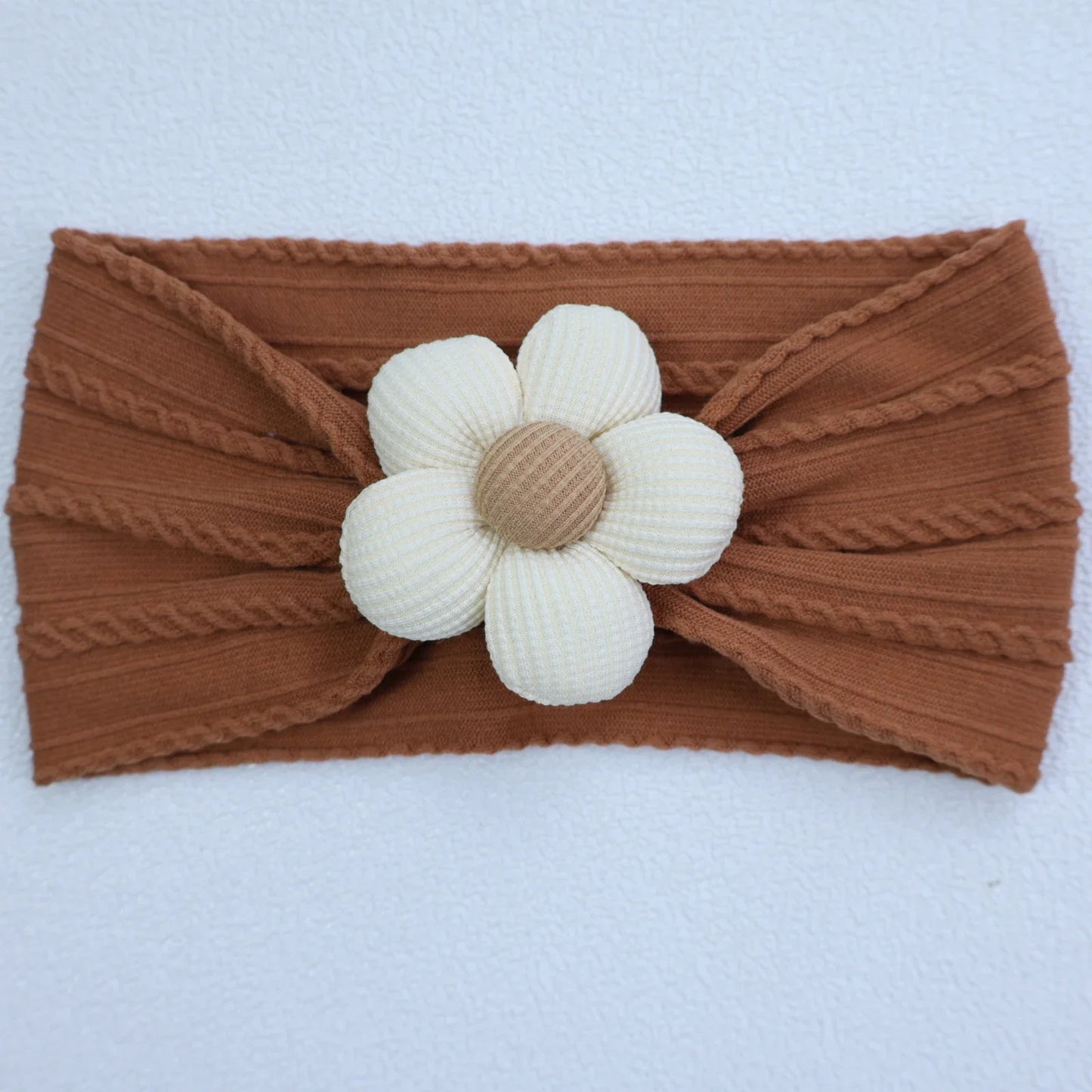 Baby Soft Elastic  Flower Nylon Hairband