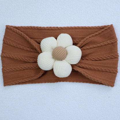 Baby Soft Elastic  Flower Nylon Hairband