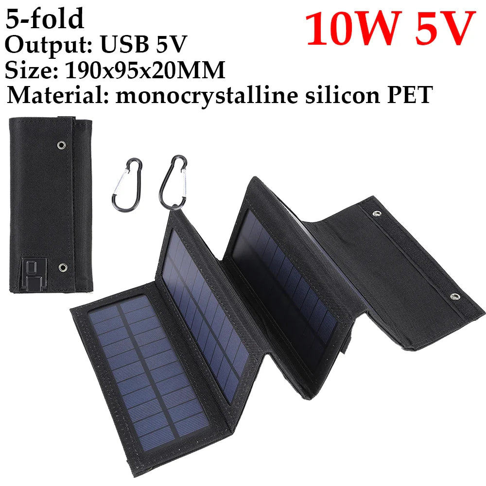 Camping Hiking Solar Charging USB Battery