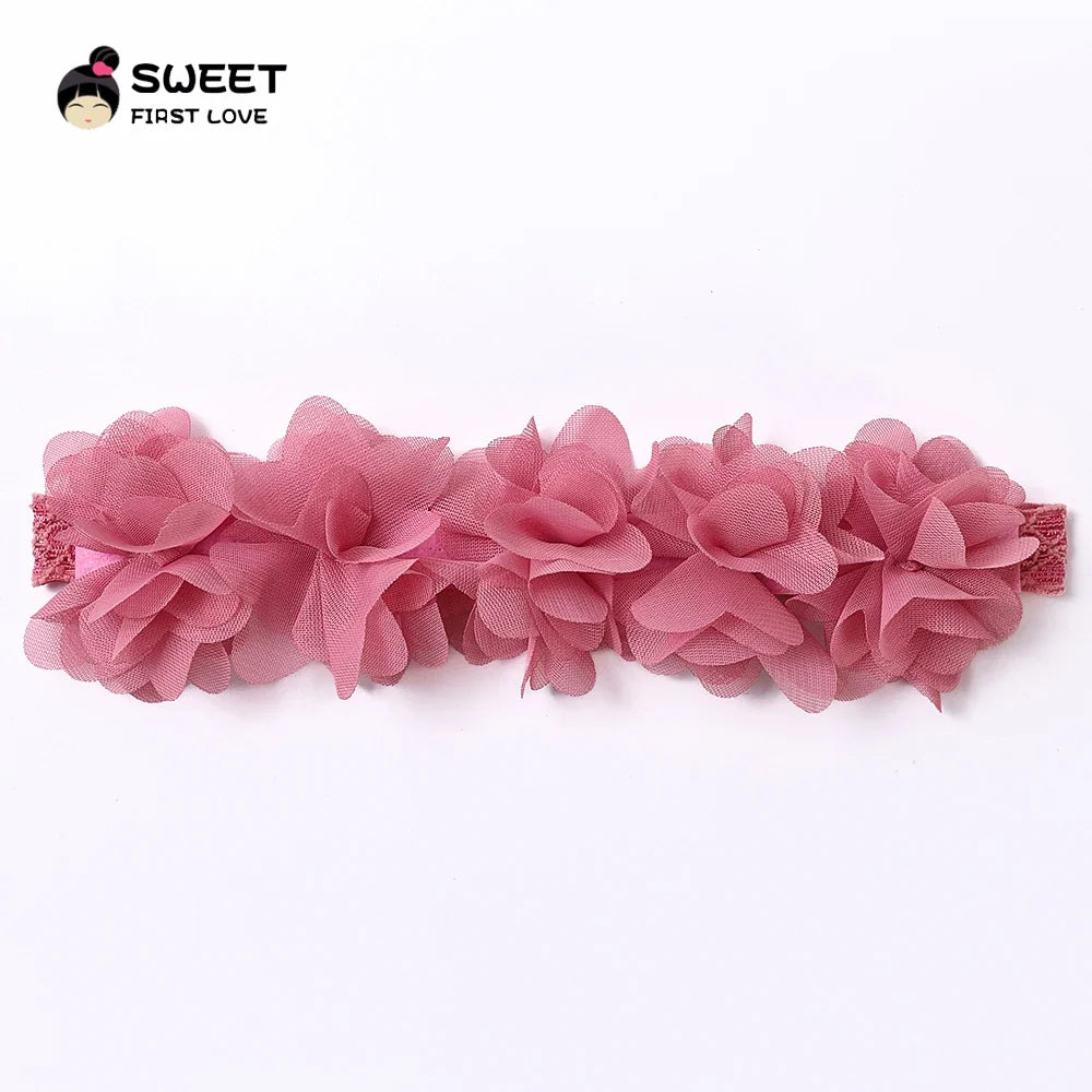 Baby Soft Elastic Cute Flower Hairband