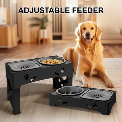 Pet 3 In 1 Foldable Double Bowl