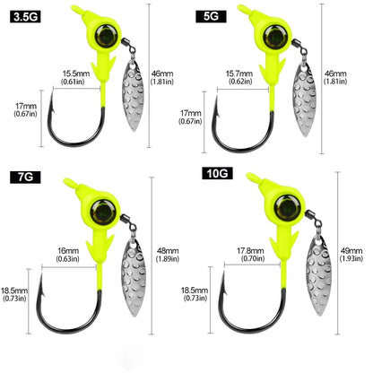 3pcs Jig Fishing Rotating Hook