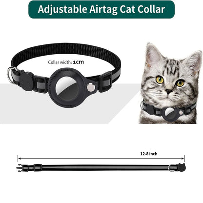 Cat Adjustable Strips Air Tag Holder Collar B
