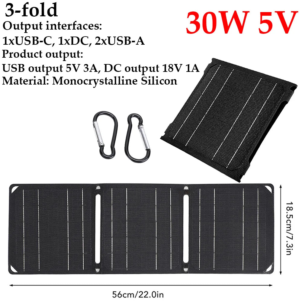 Camping Hiking Solar Charging USB Battery