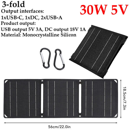 Camping Hiking Solar Charging USB Battery