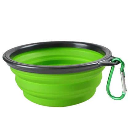 Pet  Outdoor Travel Silicone Food Water Bowl