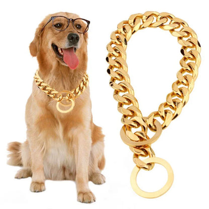 Dog Luxury Chain Metal Training Collar