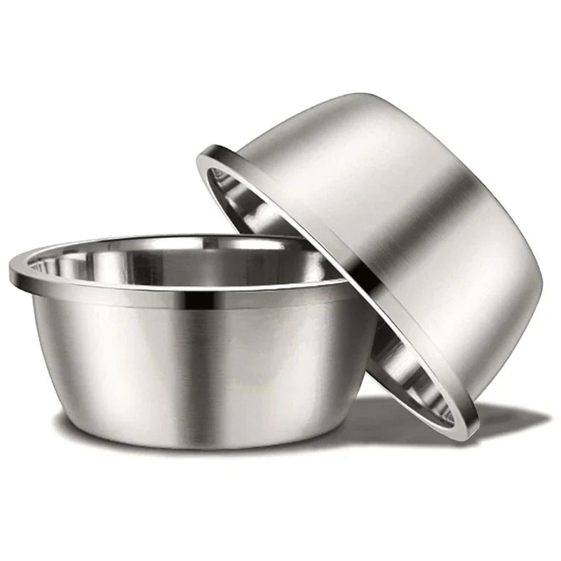 Dog Stainless Steel Round Water Bowl
