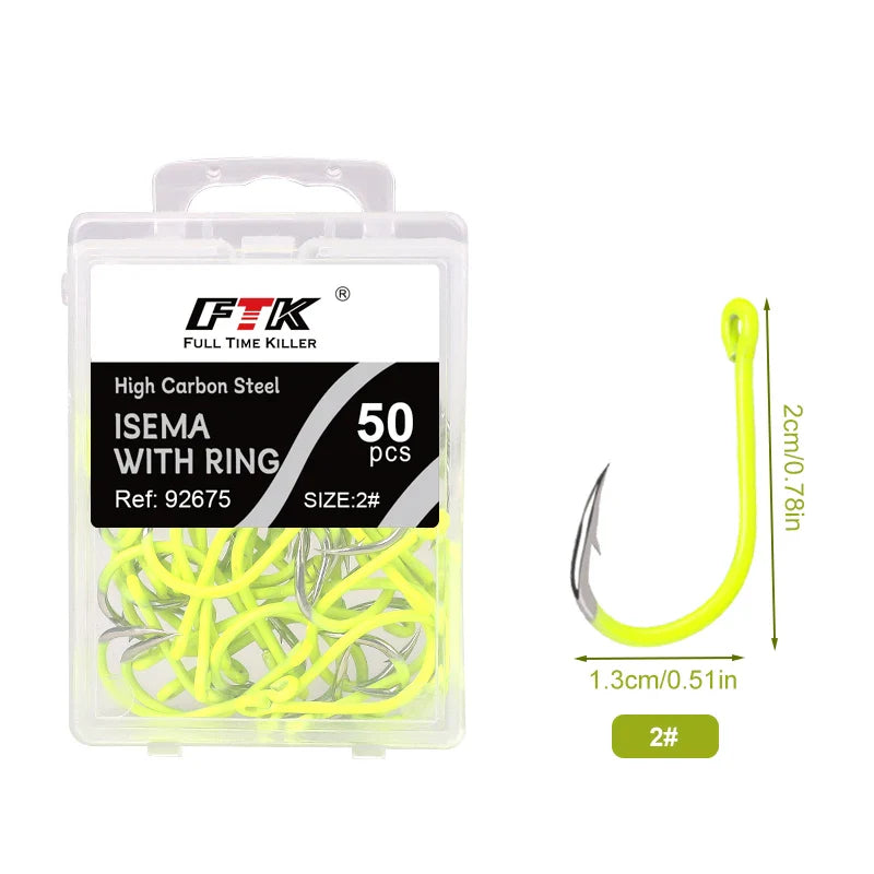 Sharp High-carbon Steel Fishhooks Barbed
