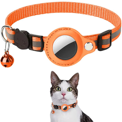 Cat Adjustable Strips Air Tag Holder Collar B