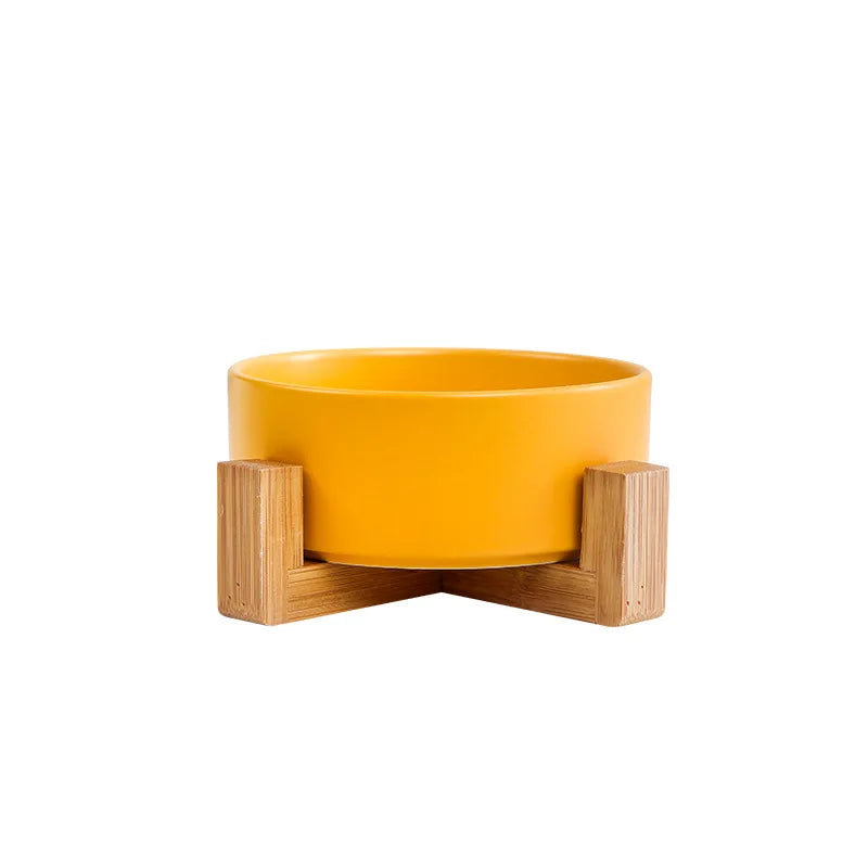 Dog Wooden Frame Protection Cervical Bowl